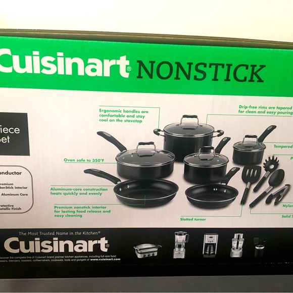 New 14 piece Cuisinart nostick cookware set